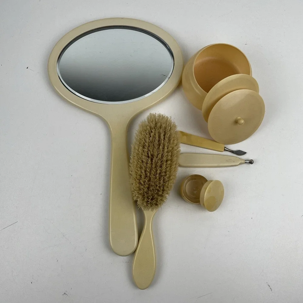 La France Ivory Pyralin Vanity Set 1930s – 9pc